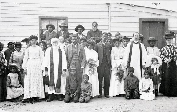 Granddaughter of Namut Gilbert, Lydia Gilbert Wedding at Lake Tyers Aboriginal Mission, VIC. 1910